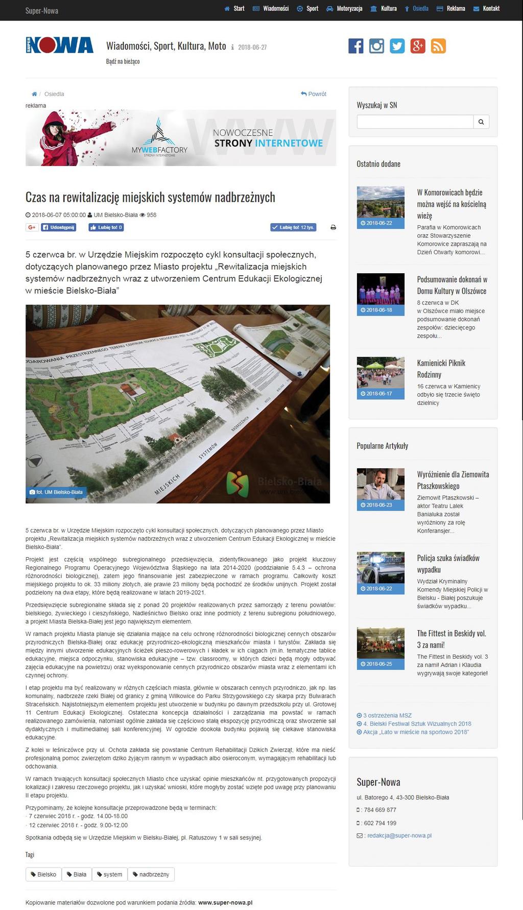 Rys. 16 Informacja o