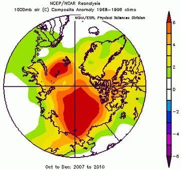 Efekt wzmocnienia arktycznego Anomalie temperatur w Arktyce.