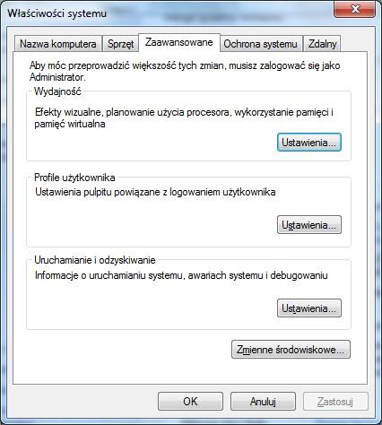 Uwaga: aby pod Windows możliwe było