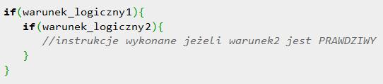 Instrukcje if można