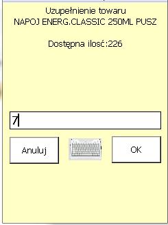 Powyżej przedstawiono proces zwiększenia ilości na liście kompletacji z 5