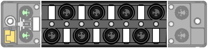 katalogowy 6933004 PSGS4M-RJ45S-4414-1M M8-M12: Nr katalogowy 6933008 RSSD-PSGS4M-4414-2M M8 x 1 Ethernet Uwaga Przewód elementu