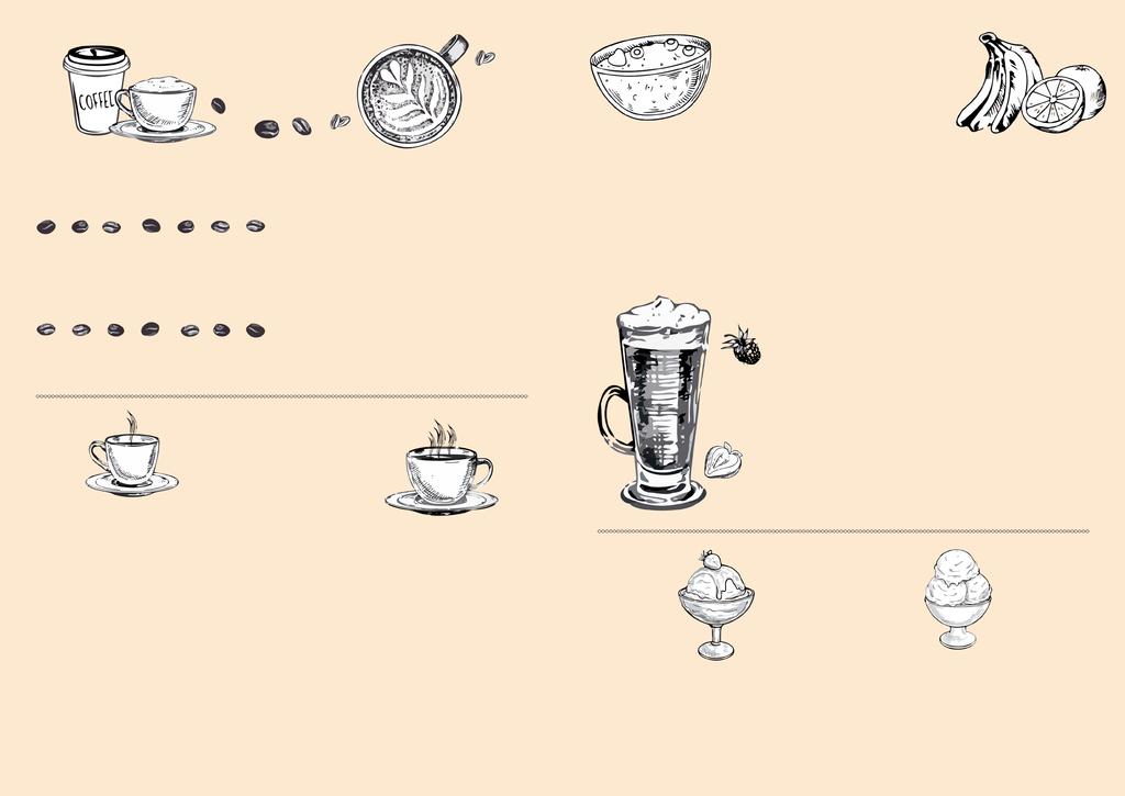 kawy smothiebowl Espresso 30ml...6zł Espresso doppio 60ml...8zł Americano 180ml / 280ml...9/10zł Espresso macchiato 60ml...8zł Caffe latte 200ml / 300 ml...10/11 zł Cappuccino 180ml.