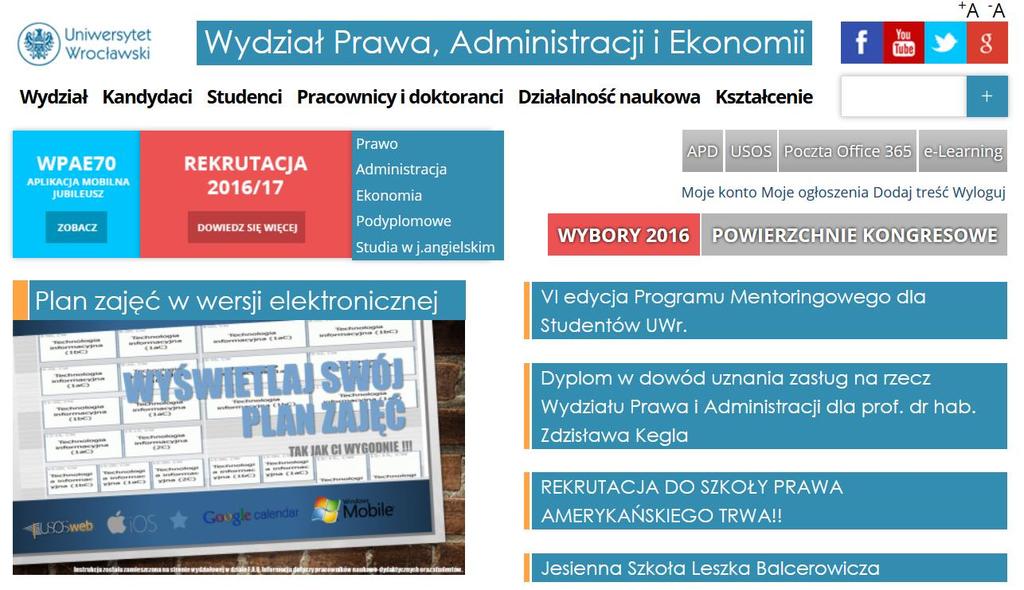 Strona wydziałowa