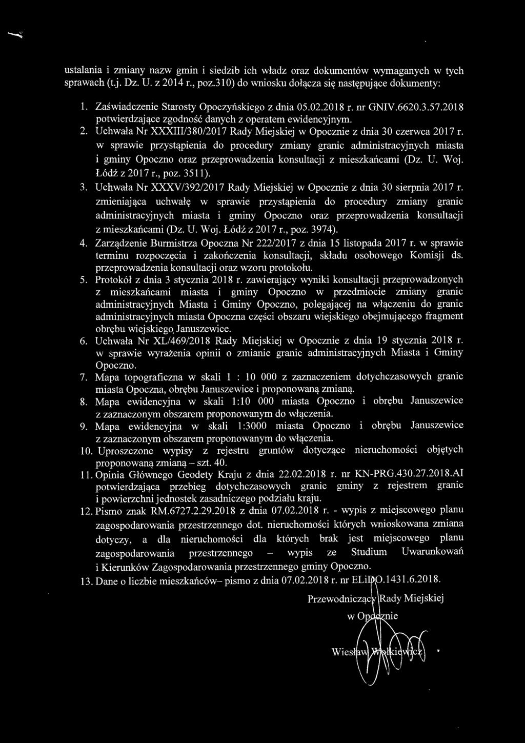 Uchwała Nr XXXIIl/380/2017 Rady Miejskiej w Opocznie z dnia 30 czerwca 2017 r.