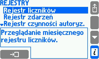 Jednocześnie na wyświetlaczu widoczne są trzy rekordy.