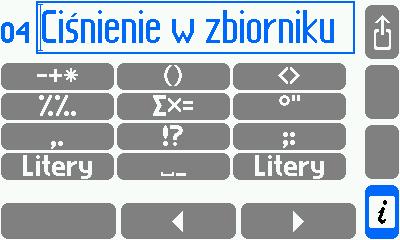 Przejście do wstawiania małych liter odbywa się poprzez naciśnięcie przycisku.