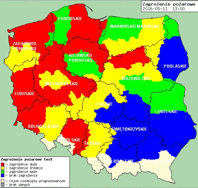 METEOROGRAMY dla głównych miast