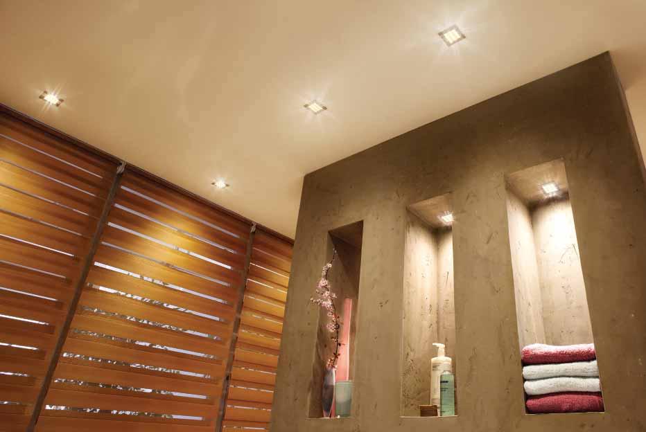 R 68- / Q 68-LED HO Flat and powerful recessed LED luminaire for the 68 cut-out 1) 2) 45-70 cm Connection: Life: Energy efficiency: LED transformer DC 24 V L70/B10 40.
