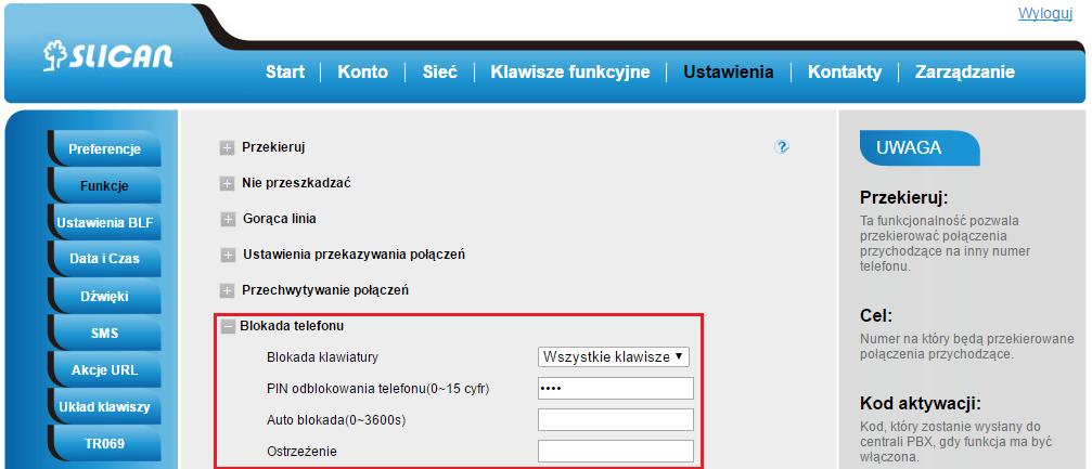 51 Naciśnij: Zapisz, aby zachować konfigurację.