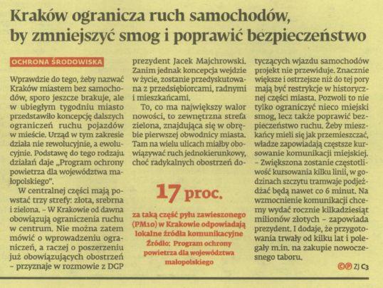 Na drugiej pozycji pod względem liczby publikacji znalazł się temat ochrony środowiska w regionie. W tym obszarze dominowało jedno zagadnienie smog.
