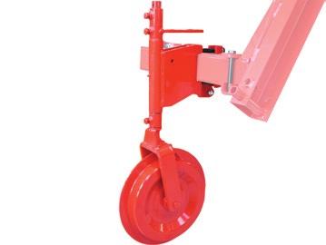 Maksymalna stabilność Na zamówienie dostępne są koła podporowe o średnicy 320 mm, regulowane w celu