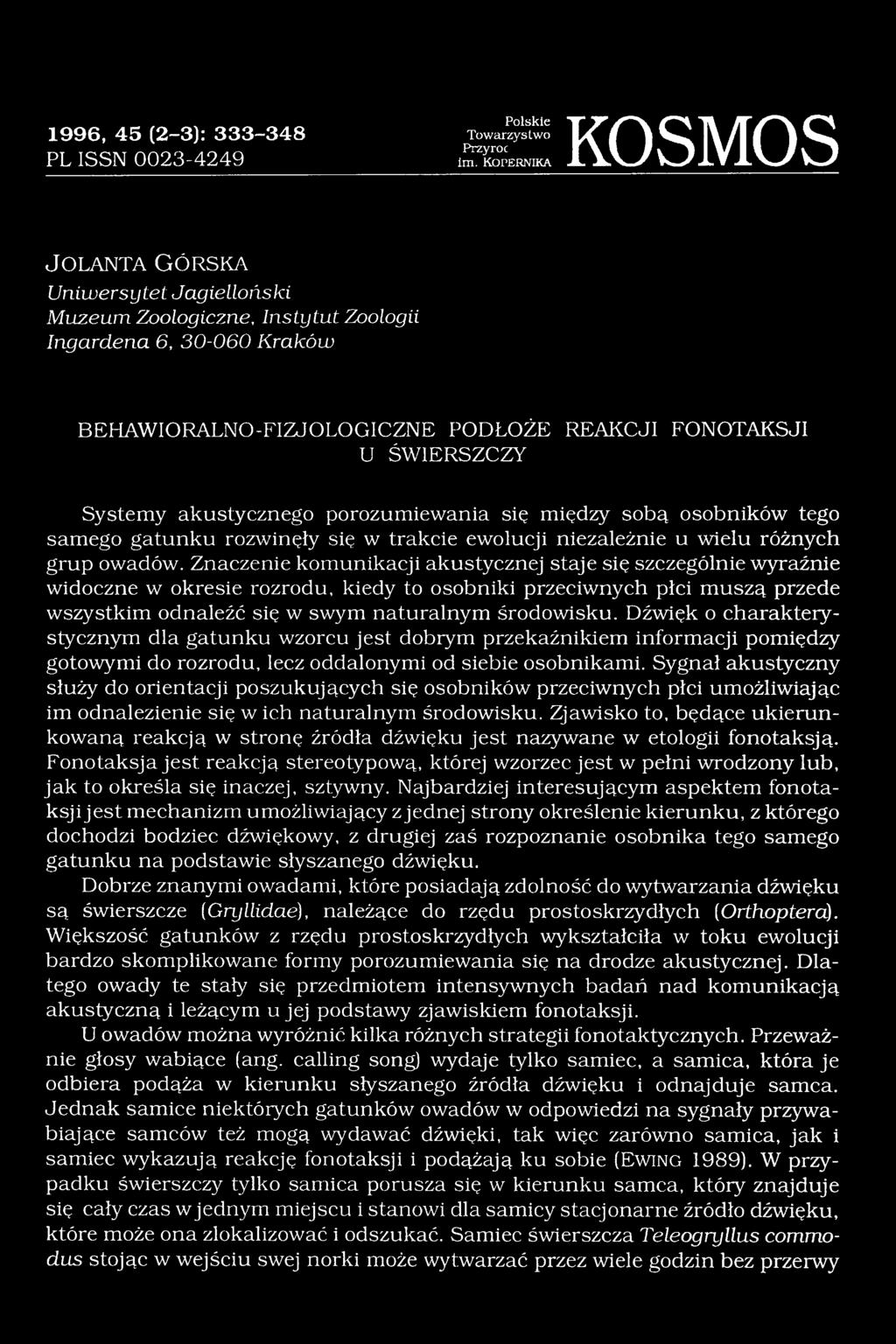 wielu różnych grup owadów.