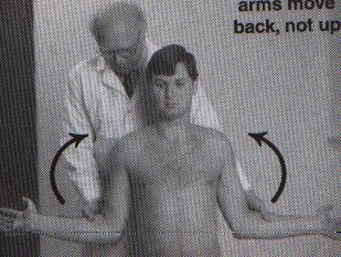 External rotation Patient seated ext rotate