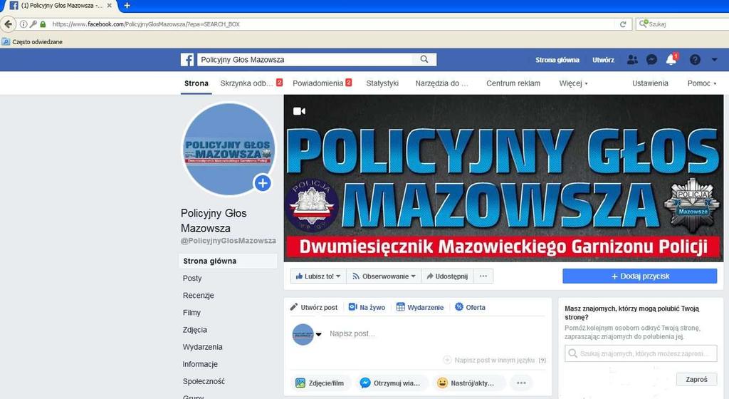 STRONA 8 Policyjny Głos Mazowsza na Facebooku! Kliknij - Lubię to! Nasza garnizonowa gazeta zadebiutowała w ostatnią środę na Facebooku.