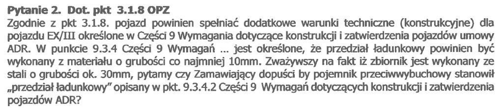 Rozdz. V OPZ, pkt. 1.2.5. Pytanie 19.