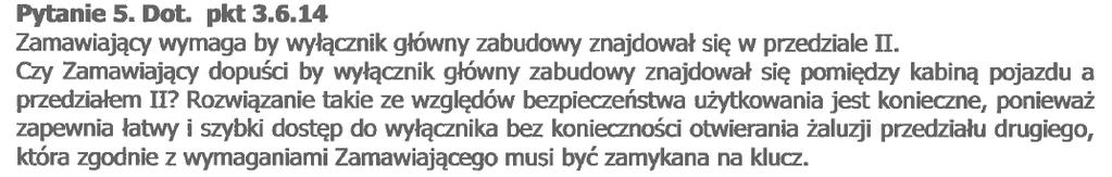 kwasoodpornej. Dot. Rozdz. V OPZ, pkt. 3.6.14. Pytanie 23.