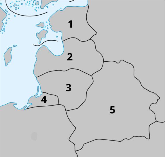Zadanie 20. Na konturowej mapie fragmentu Europy cyframi zaznaczono wybrane państwa powstałe w wyniku rozpadu ZSRR. Wpisz do tabeli nazwy państw nr 1, 3, 5 i podaj ich stolice. Źródło: www.