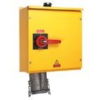 : 1 200 A rysunek: 1 MB 385 250 + 400 A rysunek: 1 MB 389/1 A P 400 V 50 lub 60 Hz 200 4 75221 200 5 75226 250 4 75021 250 5 75111 400 4 75026 400 5 75116 Gniazda naścienne rozłącznik z blokadą
