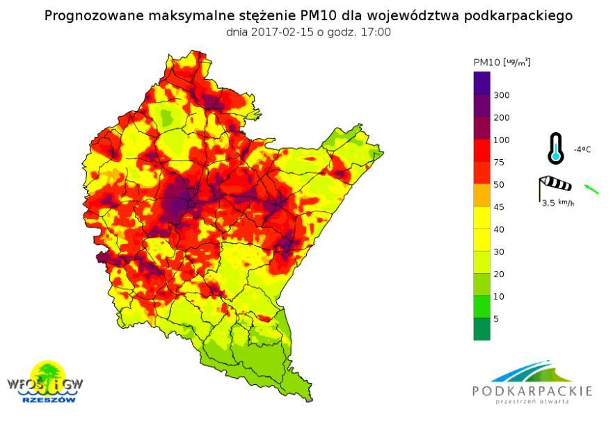 ocena jakości powietrza w województwie podkarpackim. Raport za rok 2015. Ocena obejmuje wszystkie substancje, dla których w rozporządzeniu Ministra Środowiska z dnia 24 sierpnia 2012 r.