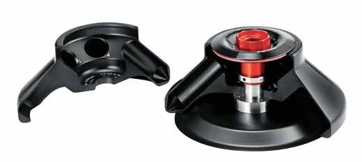 Przekrój przez Rotor FA-6x50 (6 stożkowa 50 ml) uwidaczniający lekkość konstrukcji.