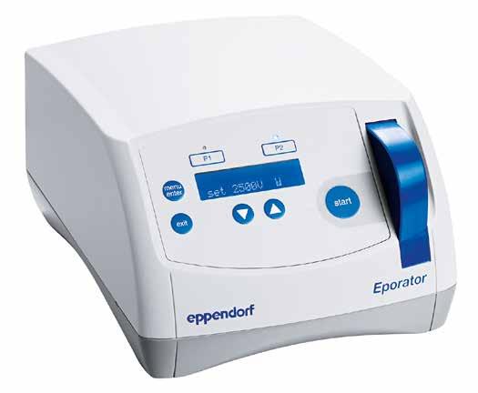 280 281 Cell Handling Cell Handling Cell Handling Eppendorf TransferMan 4r ELECTROPORATOR Eppendorf Eporator Opis Eppendorf Eporator jest niewielkim urządzeniem do szybkiej i kontrolowanej
