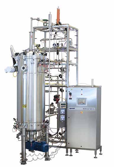 ekranem dotykowym > Opcjonalny sterownik PLC Allen Bradley > Wbudowane ogniwo obciążnikowe do monitorowania objętości w zbiorniku na bieżąco > W pełni automatyczna sekwencja sterylizacji na miejscu