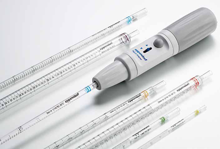 Eppendorf s serological pipets zostały idealnie dopasowane do Easypet 3. Wyposażone są w precyzyjne skale zaznaczone na ultra przezroczystym materiale, co zapewnia szybki i łatwy odczyt objętości.