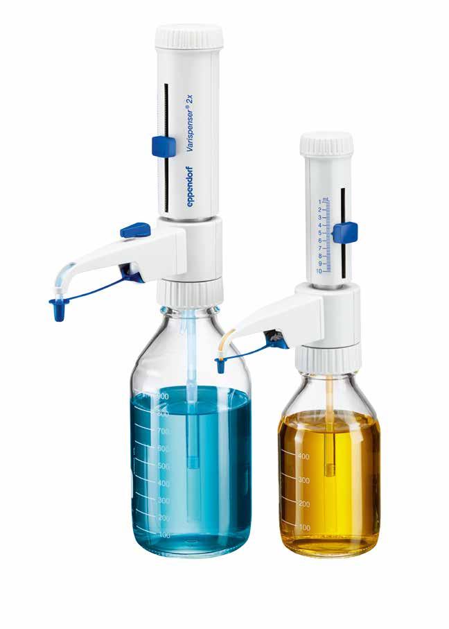 80 81 Liquid Handling Liquid Handling DISPENSERS AND BURETTES Varispenser 2/Varispenser 2x OpisBezpieczne i łatwe dozowanie cieczy z butelek, bez kompromisów Nowe Varispenser 2 i Varispenser 2x to