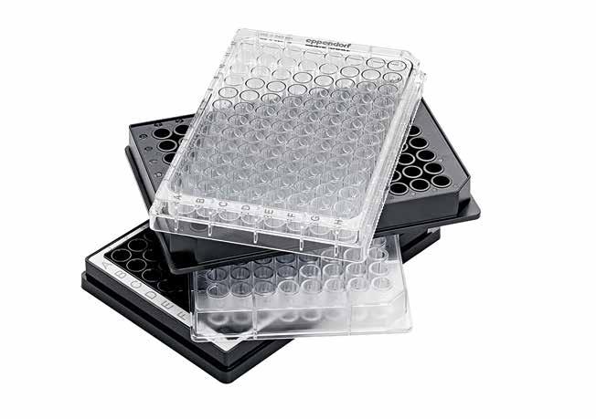 124 125 Eppendorf Assay/Reader Microplates PLATES Opis Płytki Eppendorf są zoptymalizowane do wykonywania pomiarów absorbancji w zakresie fal widzialnych i UV, a także pomiarów fluorescencji i