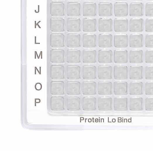 128 129 Protein LoBind Plates Protein LoBind Tubes PLATES Opis Eppendorf LoBind Plates zwiększają do maksimum odzysk próbki poprzez znaczące zmniejszenie przylegania materiału do powierzchni płytki.
