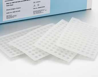 132 133 Akcesoria do probówek ACCESSORIES Możliwości szczelnego zamykania podczas przygotowywania i przechowywania próbek > > Samoprzylepny film i folia służą do łatwego i niezawodnego