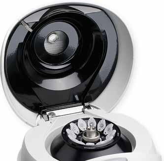 Opis Chłodzona Centrifuge 5418 R z 18-miejscowym rotorem jest przeznaczona do pracy z niewielką lub średnią liczbą próbek w probówkach 1,5/2,0 ml i Microtainer. Osiągana przez nią prędkość 16.