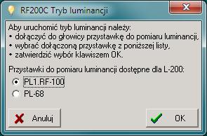 pomiarowego nastąpi po upłynięciu ustawionego czasu uśredniania od momentu ustąpienia przesterowania. Zatrzymanie pomiaru następuje po ponownym naciśnięciu klawisza wyzwalania.