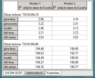 Rys. 10 Widok zakładki testowania jednorodności luminancji 3.1.4. Zakładka Komentarz Rys. 11 Widok zakładki Komentarz Zakładka ta (patrz: Rys.