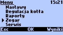 3.4.6. Menu Z dowolnego ekranu Wyników można przejść do ekranu Menu po użyciu przycisku w prawo. Rysunek 15. Ekran Menu.