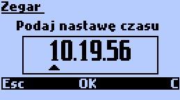 ekran edycji czasu: Rysunek 24. Ekran edycji czasu.