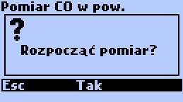 Pozycja Alarm 2 pozwala na wskazanie drugiego progu alarmu i może przyjmować wartości 20 100ppm (co 10ppm).