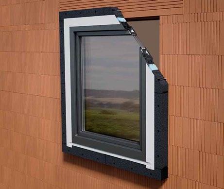 SIMPLEX BASIC przytwierdzonych do ściany za pomocą dedykowanego kleju montażowego SIMPLEX SEALANT i wkrętów, stanowi ciepłe, trwałe i stabilne poszerzenia ościeża umożliwiające wysunięcie okna poza