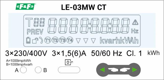 3. Mierzone wartości Energia czynna pobrana i oddana; Energia bierna indukcyjna i pojemnościowa; Napięcia fazowe; Prądy fazowe; Moc czynna (wartość bezwzględna); Moc