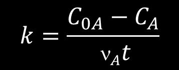 przemiany t 0,5 C A =1/2C 0A t t [C 0A ]= mol dm -3 ; mg dm