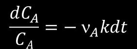 KINETYKA REAKCJI RZĘDU PIERWSZEGO v = 1 υ i dc A dt = kc A A