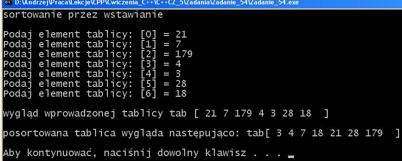 24 2)Utwórz tablicę tab_trzy_pierwsze_litery_nazwiska np. tab_kow o siedmiu elementach.
