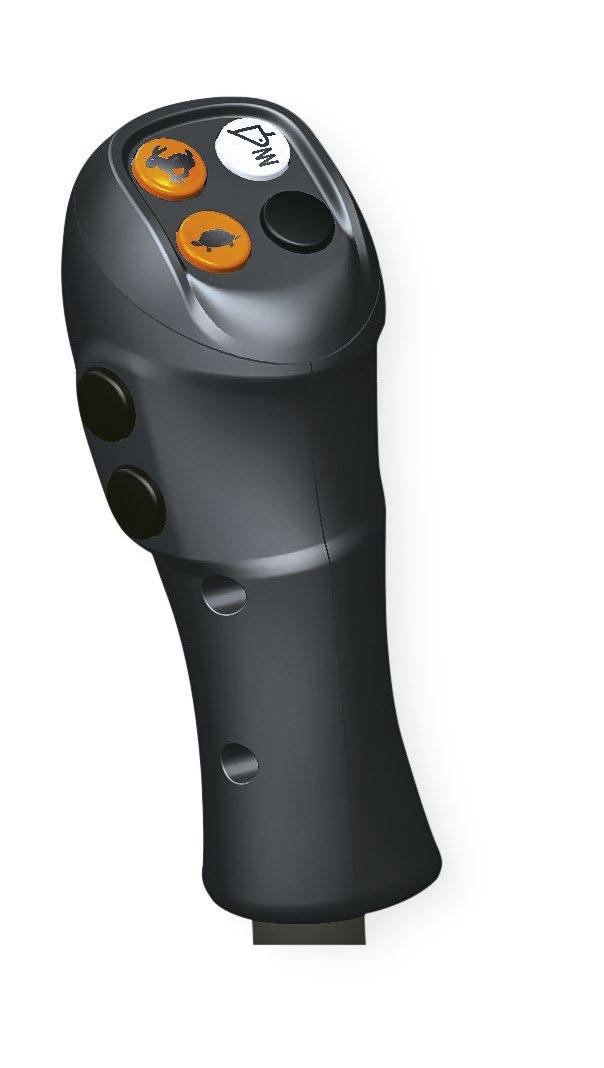 W zależności od modelu traktora, oferowane są dodatkowe funkcje joysticka, takie jak przełączanie biegów (GSS), zawory rozdzielcze i amortyzacja ładowacza.