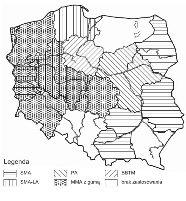 Zróżnicowanie stosowania nawierzchni obniżających hałas na drogach krajowych National roads: diversity in noise reducing