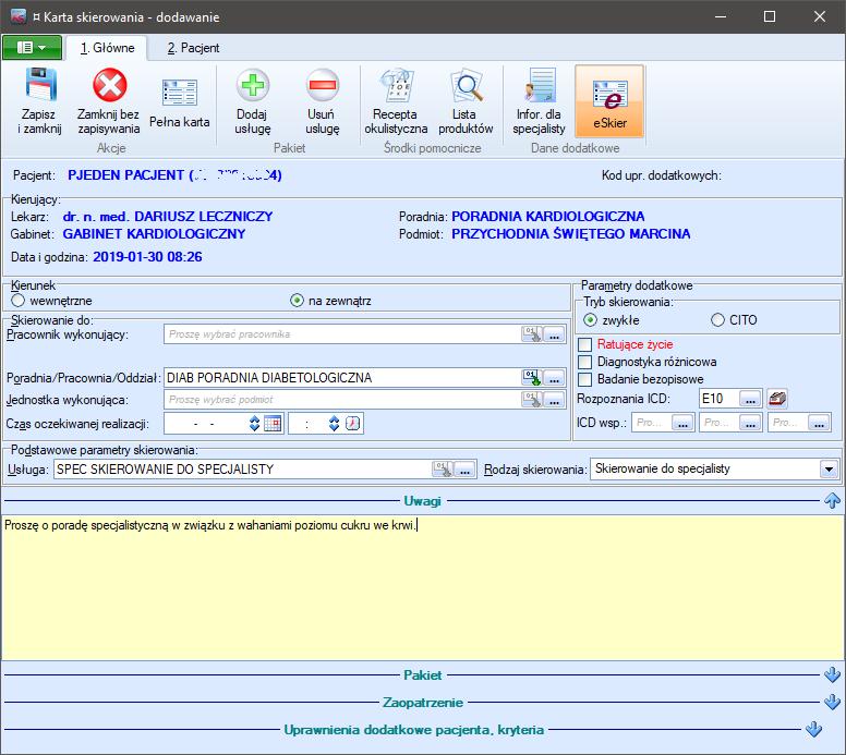 Praca z elektronicznymi skierowaniami W przypadku skierowań skupiliśmy się także na zminimalizowaniu różnic w stosunku do skierowań tradycyjnych.