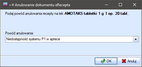 Rys. 12. Wydruk informacji o skierowaniu elektronicznym. Obsługa przypadków awaryjnych W przypadku błędnej ordynacji numer ani status nie zostanie nadany, na żadnej recepcie pakietu.