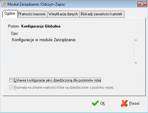 Moduł Zarządzanie (100) Zakładka Płatności masowe w tym miejscu można określić rodzaj wykorzystywanego systemu tzw. płatności masowych.