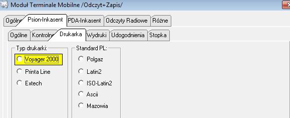 Kontrola daty odczytu zaznaczenie tej opcji spowoduje, że inkasent nie będzie mógł wprowadzić odczytu z datą wcześniejszą niż aktualna data na PSION-ie. Kontrola daty wystawienia jw.