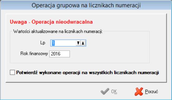 Po wybraniu opcji Duplikuj licznik dodana zostanie kopia podświetlonego zapisu. Np.